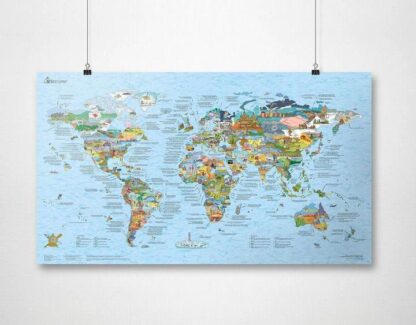 Bucketlist Map Re-Writable Plakat Awesome Maps - AM