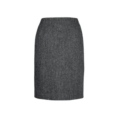 Effie Skirt nederdel Harris Tweed, koksgrå herringbone - Bucktrout Tailoring