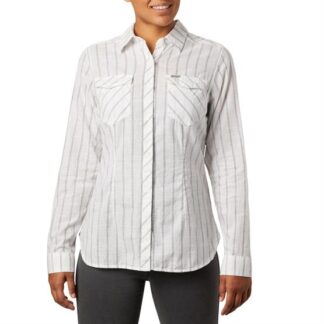 Columbia Camp Henry II L/S Shirt Womens, White Stripe - Columbia Sportswear