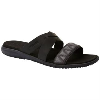 Columbia Solana Slide Womens, Black / Shark - Columbia Sportswear