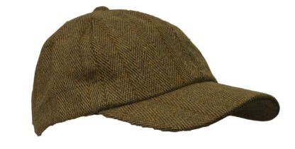 Tweed baseball cap, one size, lys salvie - Walker & Hawkes