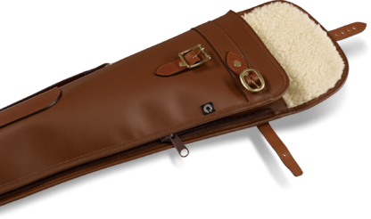 CROOTS Byland Shotgun Slip zip/flap, læder, london tan - Croots