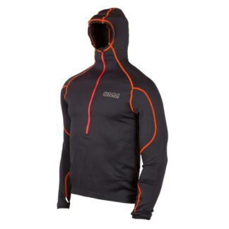 Contour Hoodie Fleecetrøje med hætte OMM mand sort/orange - TGKC