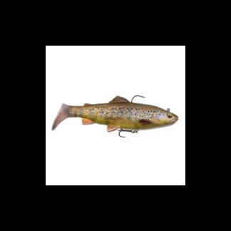 Savage Gear 4d Trout Rattle Shad 20,5cm - 120gr Dark Brown Trout - Softbait - Savage Gear