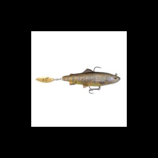 Savage Gear 4d Trout Spin Shad 11cm - 40gr Dark Brown Trout - Softbait - Savage Gear