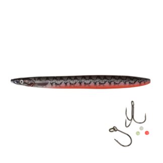 Savage Gear Line Thru Sandeel Eel Pout Collection 8,5cm - 11gr Red Black Pout - Gennemløber - Savage Gear