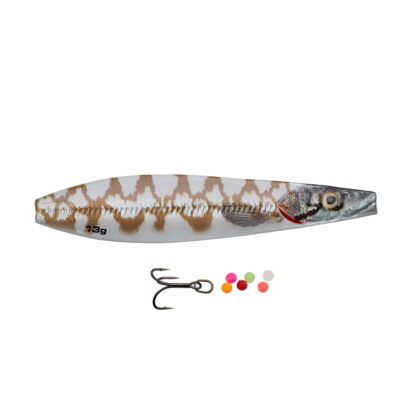 Savage Gear Line Thru Seeker Eel Pout Collection 7cm - 13gr White Pout - Gennemløber - Savage Gear