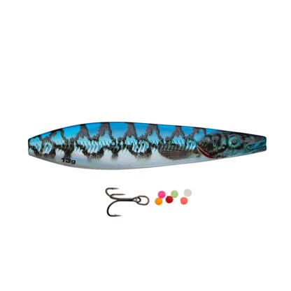 Savage Gear Line Thru Seeker Eel Pout Collection 7cm - 13gr Blue Silver Pout - Gennemløber - Savage Gear