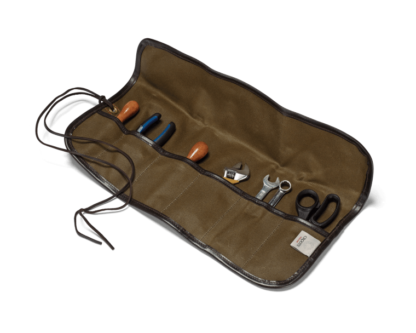 CROOTS Vintage Tool Roll, kanvas, oliven - Croots