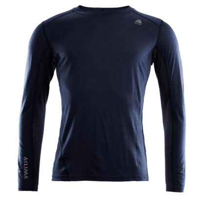 Aclima - Lightwool Langærmet Herre Sports T-shirt XXL Blå - Aclima