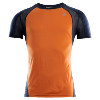 Aclima - Lightwool Herre Sports T-shirt XXL Blå / Orange - Petromax