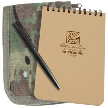 Rite In The Rain - Tactical Notebook Kit 10 x 15 cm Sand cover m. sand blok - Rite in the Rain