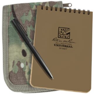 Rite In The Rain - Tactical Notebook Kit 8 x 13 cm Sand cover m. olivengrøn blok - Rite in the Rain