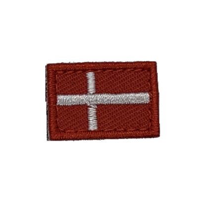 Tac-case - Velcro Dannebrogsflag Mini (2x1,5cm) Rød / Hvid - Tac-case