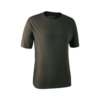 Deerhunter - Kortærmet T-shirt Med Deerhunter Tryk 4-XL Mørkegrøn - Deerhunter