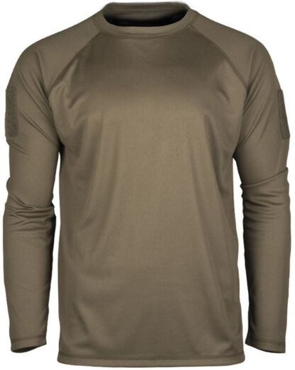 Mil-Tec - Tactical Quick Dry Langærmet T-Shirt 3-XL Olivengrøn - Mil-Tec