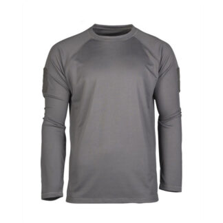 Mil-Tec - Tactical Quick Dry Langærmet T-Shirt 2-XL Grå - Mil-Tec