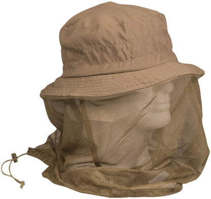 Mil-Tec - Boonie Hat m. Myggenet Mørk Sand / Coyote - Mil-Tec