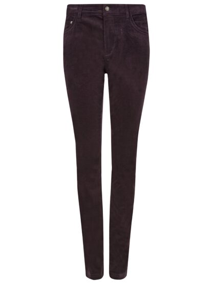 Honeysuckle, plum, ladies bukser, babyfløjl m. stretch - Dubarry