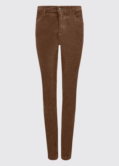 Honeysuckle, mocha, ladies bukser, babyfløjl m. stretch - Dubarry