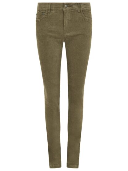 Honeysuckle, dusky green, ladies bukser, babyfløjl m. stretch - Dubarry