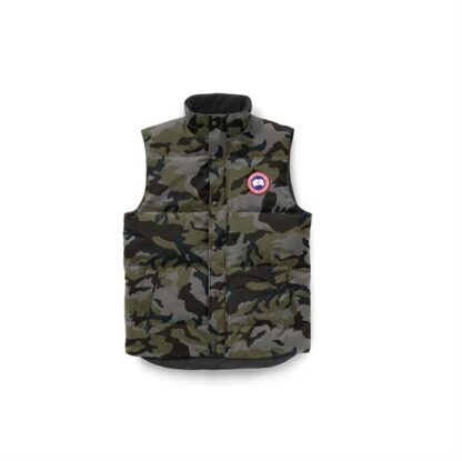 Canada Goose Mens Garson Crew Vest, Classic Camo Coastal - Canada Goose