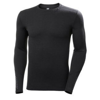 Helly Hansen - Lifa Merino Midweight Crew Undertrøje XXL Sort - Helly Hansen