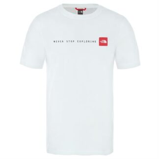 The North Face Mens Never Stop Exploring Tee, White / Red - The North Face