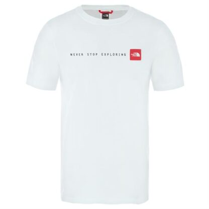 The North Face Mens Never Stop Exploring Tee, White / Red - The North Face
