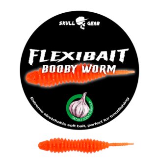 Skull Gear Flexibait Booby Worm Garlic Orange - Flexibait - Angel Domäne