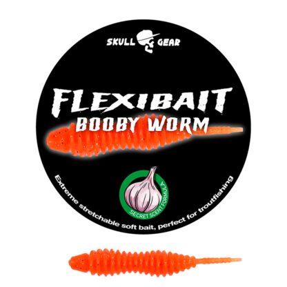 Skull Gear Flexibait Booby Worm Garlic Orange - Flexibait - OGP