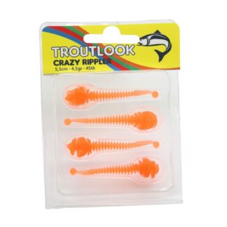 Troutlook Crazy Rippler Orange - Gummidyr - Troutlook