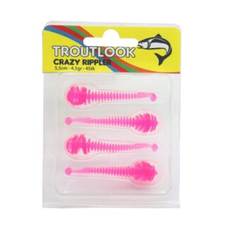 Troutlook Crazy Rippler Pink - Gummidyr - Troutlook