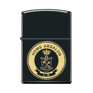 Zippo - Black Matte Lighter m. firmalogo - Zippo