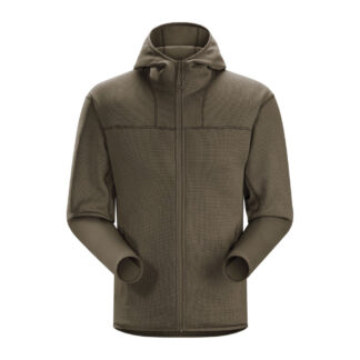 Arc'teryx LEAF - Men's Naga Full Zip Hættetrøje 2-XL Mørk Sand - Arc'teryx LEAF