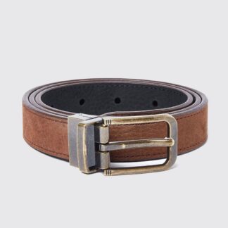 Foynes Reversible Ladies Belt bælte, læder, walnut/black - Dubarry