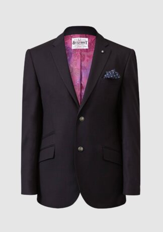 Classic Mens Blazer, Yorkshire Tweed, Navy marineblå - Bucktrout Tailoring