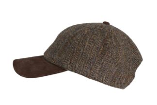 Brungton Harris Tweed baseball cap, one size, jægergrøn - Walker & Hawkes