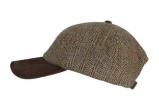 Brungton Harris Tweed baseball cap, one size, mosgrøn - Walker & Hawkes