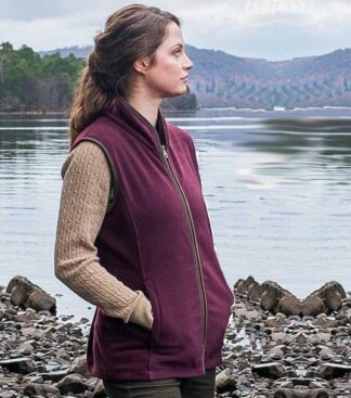 Stenton Ladies Fleece Gilet vest, vinrød - Really Wild