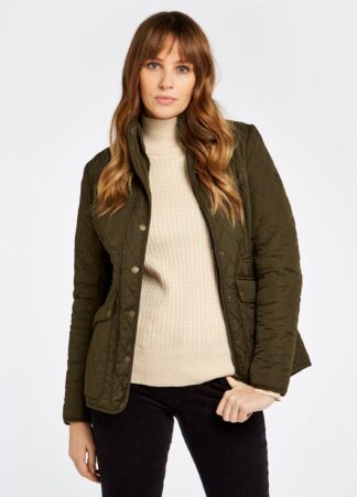 Bettystown Short Ladies Quilt Jacket, Olive green - Dubarry