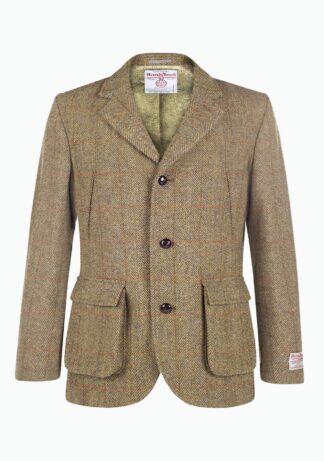 Callum Utility Jacket Harris Tweed, mustard herringbone - Bucktrout Tailoring