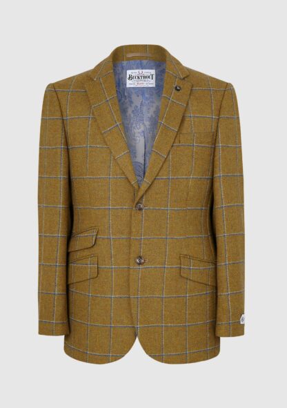 Patrick blazer, mustard/blue, Yorkshire Tweed - Bucktrout Tailoring