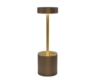 TakeMe I battery table lamp, bronze/messing - TakeMe