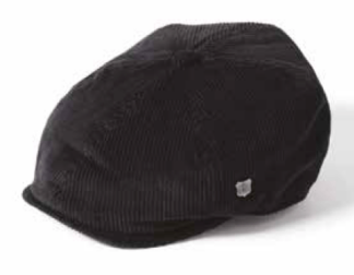 Hudson Cord Newsboy Hat - sort fløjl - Failsworth