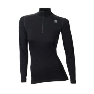 Aclima WarmWool MockNeck Woman, Jet Black - Aclima