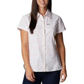 Columbia Silver Ridge Novelty S/S Shirt Womens, White Elevation - Columbia Sportswear