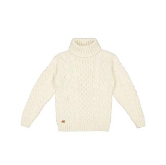 Fuza Wool Princess Sweater, White - Fuza Wool