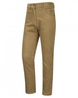 Carrick Mens moleskin jeans, lys mos farvet m. stretch - Hoggs of Fife