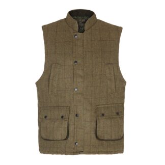 Tweed Country Waistcoat, vest, lys salvie - Walker & Hawkes